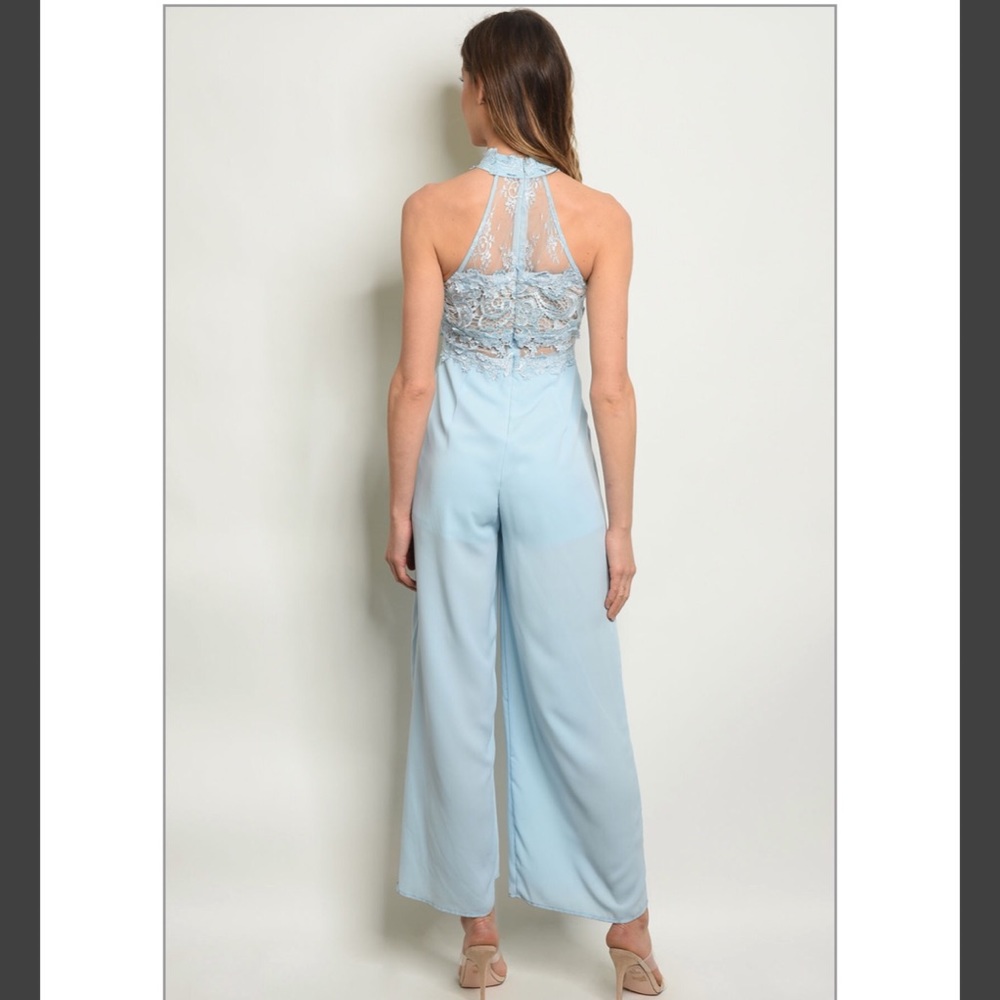 Moving sale!  blue formal jumpsuit - Picture 2 of 4